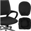 GHVACZS Rivestimento per sedia da ufficio, colore nero, lavabile, per sedia da ufficio, fodera elastica per sedia da ufficio, adatto per la maggior parte delle sedie da ufficio, 38-48 cm (rivestimento
