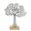 com-four® Albero decorativo in metallo su base in legno, albero decorativo in metallo da collocare, albero della vita come regalo (1 pezzo - albero)