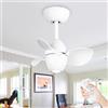 Depuley White Small Ceiling Fan with Light