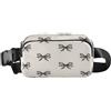 ISAOA Marsupio a tracolla alla moda marsupio con cinturino regolabile Dream Black sottile fiocco per allenamento, shopping, viaggi, escursionismo