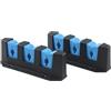 LLOOPK Supporto for 3 canne da Pesca, Nero, portacanne da Pesca in plastica ABS da Parete, Semplice portacanne da Pesca