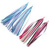 Kisangel Streamers per Manubrio Bici 4 Pezzi in Dacron Blu e Rosa, Decorazione Brillante Che Vola e Danza nel Vento, Accessori per Triciclo e Monopattino Regalo Compleanno