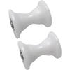 FUANA Puleggia con cuscinetto per vogatore, tubo ellittico, 50 x 25 mm, lunghezza 63 mm con foro da 8 mm, in plastica liscia, per parti di ricambio per attrezzature fitness
