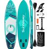 COIL SUP board - Set di tavole SUP gonfiabili - Set completo di supporto - Custodia per cellulare impermeabile - Stabile - Leggera - con paddle - con pompa - Accessori (blu, 320 x 84 x 15 cm)