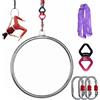 PRIOR FITNESS Cerchio aereo in acciaio inox da 45 cm - Set di cerchi per lo yoga - Cerchio per lo yoga aereo con accessori - Per l'acrobatica aerea e la ginnastica aerea