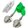 SHINLHUA Campane per canna da pesca con luci ribaltabili, indicatori di allarme con clip antiscivolo, accessori per la pesca in mare, canna da pesca con luci di ribaltamento
