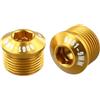 Belnotelt 2 paia di coperture per pedali della bicicletta, filettatura M14Xp1.0, in lega di alluminio, antipolvere, parti di riparazione per pedivella da 9/16 pollici, nero, rosso, oro, argento (9 mm)