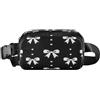 ISAOA Marsupio a tracolla, alla moda, marsupio con cinghia regolabile, fiocco da sogno e pois per allenamento, shopping, viaggi, escursionismo