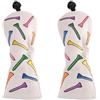 Cryofu 2 coperture per da golf con motivo tees per driver, fairway, ibrido da golf, fairway, ibridi