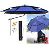 Generic XYNSNDB Ombrellone Parasole da Esterno per la Pesca - Ombrellone da Spiaggia con Sabbia, Doppio Strato Antivento, Arco 6,6ft/7,2ft/7,9ft, Ombrelloni con Ventilazione per Protezione Solare per Il