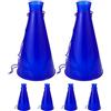 HOOWIFFY 6pezzi Corno da Festa Calcio in Plastico Blu, Leggero e Portatile, per Vacanze Estive e Festa Calcio Decor, Accessori Party per Concerti e Celebrazioni Sportive