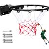 Xoeryoy Canestro da Basket da 14 Pollici Montato a Parete, Bordo da Basket ad Altezza Regolabile, Anello Antiurto con Molla per Bambini al Coperto e all'aperto
