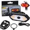 Xoeryoy Fanale Posteriore per Bicicletta con indicatori di direzione Luce Posteriore per Bicicletta Impermeabile, Luci LED per telecomandate con clacson Riflettori di Sicurezza Ricaricabili L