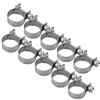 TOPINCN Fascette acciaio inox heavy duty T-Bolt mini linea di carburante clip tubo 6mm-20mm dimensioni opzionali per impianto idraulico 10 pz/set (16-18 mm)
