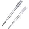 DXLing Set di scalpelli SDS Plus - Scalpello da 2 pezzi, Scalpello a canali da 23 cm e Scalpelli Piatti da 22 cm Universale per piastrelle, cemento, pietra, muratura