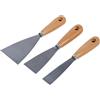 Terryshop74® Set 3 Spatole per Stucco - Misure 25 mm, 45 mm e 75 mm - Lama in Acciaio Flessibile, Manico in Legno, Ideali per Stucco, Rasature, Verniciatura e Finiture