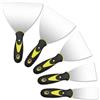 xiaoxiaozhijia 5 Pcs Set di Spatola per Stucco,Spatole in Acciaio Inossidabile,Raschietti per Pareti,Coltelli da Intonaco per Carta da Parati e Riparare Pareti