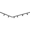 BRILONER - Set completo di binari, 6x spot GU10 orientabili, a L, sistema di binari a soffitto, binario per faretti, lampada a soffitto, plafoniera, faretto, 3 m, nero