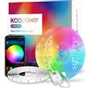 Koopower Striscia LED RGB, 6 m, striscia luminosa a LED che cambia colore, lampeggia dopo la musica, applicazione per feste, Natale, TV, armadi, camera da letto [classe energetica A++]