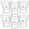MasterPRO Set di 6 bicchieri da cocktail a doppia parete 230 ml in vetro Borosilicato ad alta resistenza MasterPRO