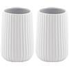 GEDY G-Marika, Porta spazzolini Bagno Bianco, Porta spazzolino in Ceramica, 2 Anni di Garanzia, Design R&S Gedy, Misure 11,6X8X8 cm, 2 Anni di Garanzia (Confezione da 2)