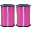 PRÄSENT C.E. Pattberg - Rotolo di nastro da pacchi arricciabile, America,10 mm, 250 m, colore rosa (Confezione da 2)