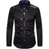 Fowjknww Maglia a maniche lunghe da uomo, stile retrò, stile steampunk, per lavoro, matrimonio, tempo libero, in pelle, per feste, punk, abbigliamento gotico, top rivet rock, concerto, musica