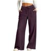 KHIRVWL Jeans Donna Vita Alta Jeans Donna Larghi Pantaloni con Elastico in Vita Casual Streetwear Comodi Elasticizzati Lavaggio Gamba Larga Denim Pantaloni Tinta Unita Curvy Eleganti Baggy