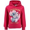 Disney Stitch e Angel Felpa per Ragazze, Maglione Motivo 'Cuddles' Jersey Pullover con Cappuccio per Bambina, Taglie 3 a 8 Anni