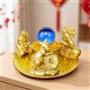 Soprammobile con Statuette Raffinato Decorazione con Sfera Elegante per Ufficio