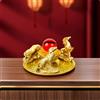 Soprammobile con Statuette Raffinato Decorazione con Sfera Elegante per Ufficio