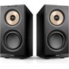 Teufel Stereo M 2, Coppia di Altoparlanti Attivi da Scaffale Wireless con Bluetooth, WiFi, Multiroom Streaming, Sistema a 3 vie, Chromecast™, Nero