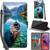 Haninsuze Cover per Motorola Moto G84 5G, barca | Pelle PU Portafoglio, Porta Carte, Magnetica, Libro, Antiurto Custodia