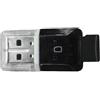 ulafbwur Lettore di schede SD USB 2.0 Interfaccia trasparente Tipo-c Lettore di schede TF portatile in plastica per laptop Lettore di schede Micro-SD Memory Stick