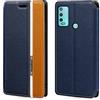 Shantime Custodia Flip in Pelle PU Bicolore con Chiusura Magnetica Invisibile Compatibile con Wiko Power U30, Cover Elegante e Protettiva