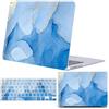 FFBOFFC Custodia Compatibile per MacBook Neo da 13 pollici Modello 2026 (A3404) con chip A18 Pro, Copertina Rigida in Plastica Protettiva e Tastiera Cover, 1092 Marmo blu