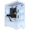 CYBERPOWERPC Wyvern Gaming PC - AMD Ryzen 7 5700X, AMD RX 9060, 16GB RAM, 1TB NVMe SSD, 650W PSU, Wi-Fi, Windows 11, Prism Panoramic White