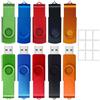 WISEORANGE 32GB Chiavetta USB 10 Pezzi Pen Drive 32GB WISEORANGE Girevole USB2.0 Unità Memoria USB per PC, Laptop,TV con Luce LED (10 colori)