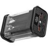 CAZSTYK Transparents ABS PowerBank Custodia per 6 Slot 18650 Batterie 22.5W per Progetti e Soluzione di Ricarica Portatile Non Supporto per Saldatura