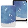 WunM Studio Custodia per Kindle Paperwhite 10a Gen / 10a Generazione 2018 Release - Slim Light Smart Cover Sleeve con Auto Sleep Wake Compatibile con Amazon Kindle Paperwhite 2019 2020 Versione/pesce bianco