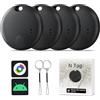 ZIXUANFO Bluetooth Smart Tag for Android (4-pack), compatible with Google's Find Hub device application, replaceable battery, tracker for items such as keys, wallets, luggage, etc
