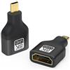 VGGGRD 2 Pack Adattatore Micro HDMI a HDMI, Femmina a Maschio 2.1 Arc HDR10+ Dolby Vision 3D VRR ALLM HDCP, Compatibile con 4K 2K 1080P