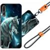 JEZSTHAI Cover Compatibile con Huawei P20 Pro Custodia in Silicone TPU Morbido con Cordino/Laccio Tracolla Cellulare,Antiurto AntiGraffio Protettiva Bumper Case con Disegno Motivi,Cover*A06