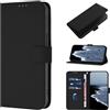 CASEONJAN Cover per Honor 400 Smart/Honor X7d 5G, Custodia a Portafoglio Cover a Libro in Pelle PU [Slot per Schede], Flip Caso Antiurto Case per Honor 400 Smart/Honor X7d 5G (Nero)