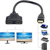 keyxer Splitter HD-I, Splitter 1 Ingresso 2 Uscite, Doppio HD-I, Adattatore per Estendere 2 Monitor, Cavo LED, Monitor LCD e Proiettori