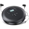 Gueray Lettore CD Portatile Hifi con display stereo cd Lettore CD con cuffie Supporto PROG ASP Funzione di memoria Funzione di ripetizione A-B Effetto BASSO