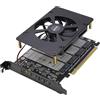 RIITOP Adattatore Quad NVMe PCIe 5.0 con ventola, RIITOP PCIe 5.0 x16 a scheda SSD NVMe 4X (compatibile con schede madri PCI-e Bifurcation)