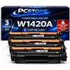 PcStore Toner Compatibile 142A con Chip per HP W1420A W1420X Nero | Compatibile con HP LaserJet M110 M110w M139 M139w M140 M140w e LaserJet Pro MFP M140w (KIT 3 PEZZI)