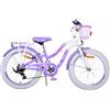 VOLARE bicicletta per bambine 6-8 anni, da 20 pollici, con cestino e portapacchi, cambio Shimano a 7 marce, lovely fuxia