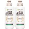 Garnier Ultra Dolce Crema Modellante 2in1 Delicatezza d'Avena, con Latte d'Avena e Glicerina, Ipoallergenica, Termoprotettore fino a 230°C, 200 ml (2 Unità)